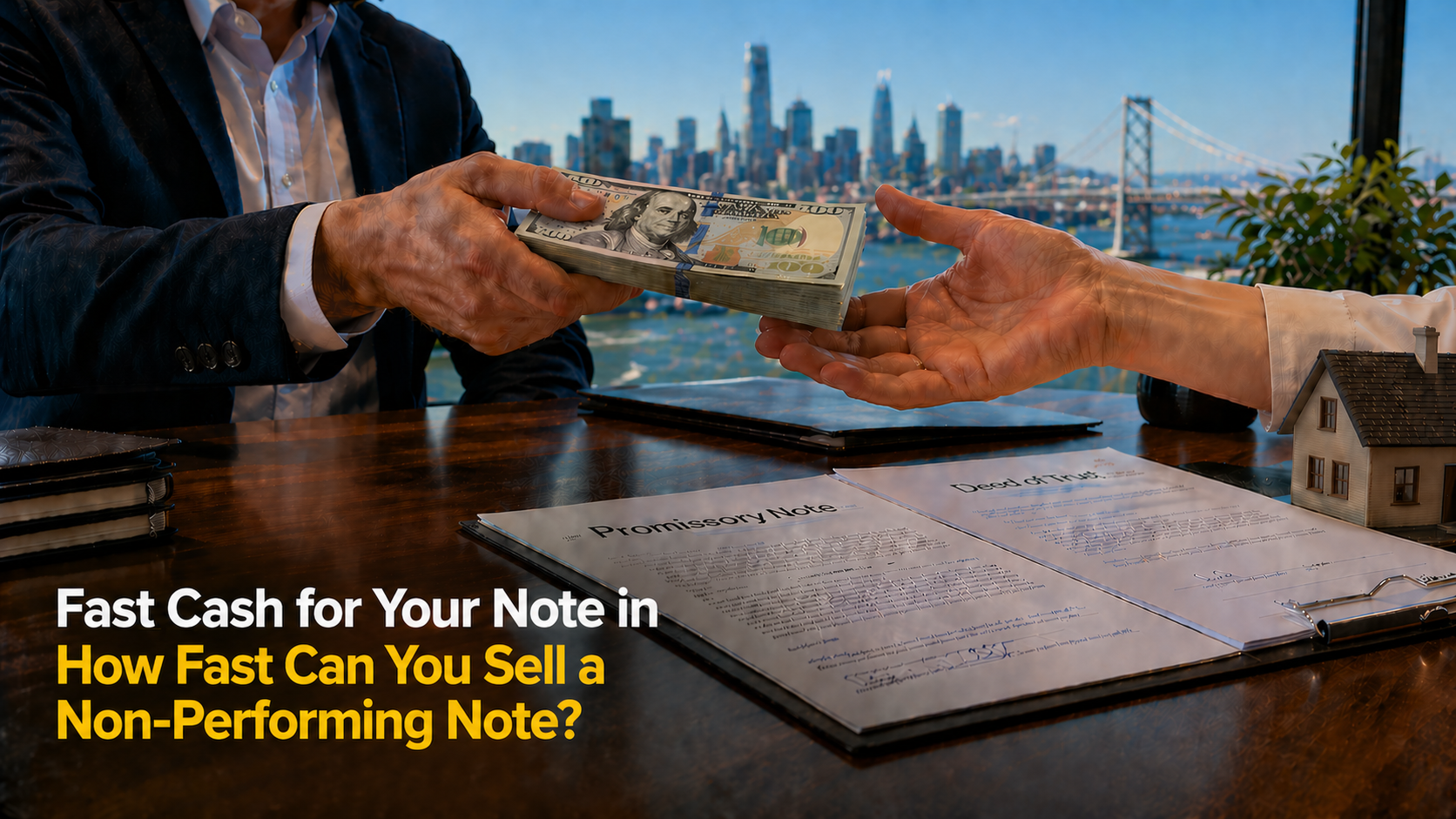 Cash exchange for promissory note and deed of trust fast sale non-performing note Malibu CA.