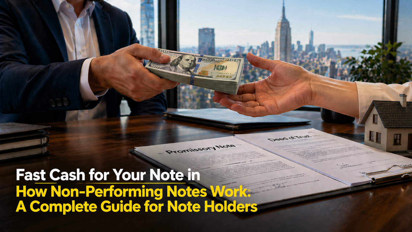 Cash exchange for promissory note and deed of trust on non-performing note guide Malibu CA.