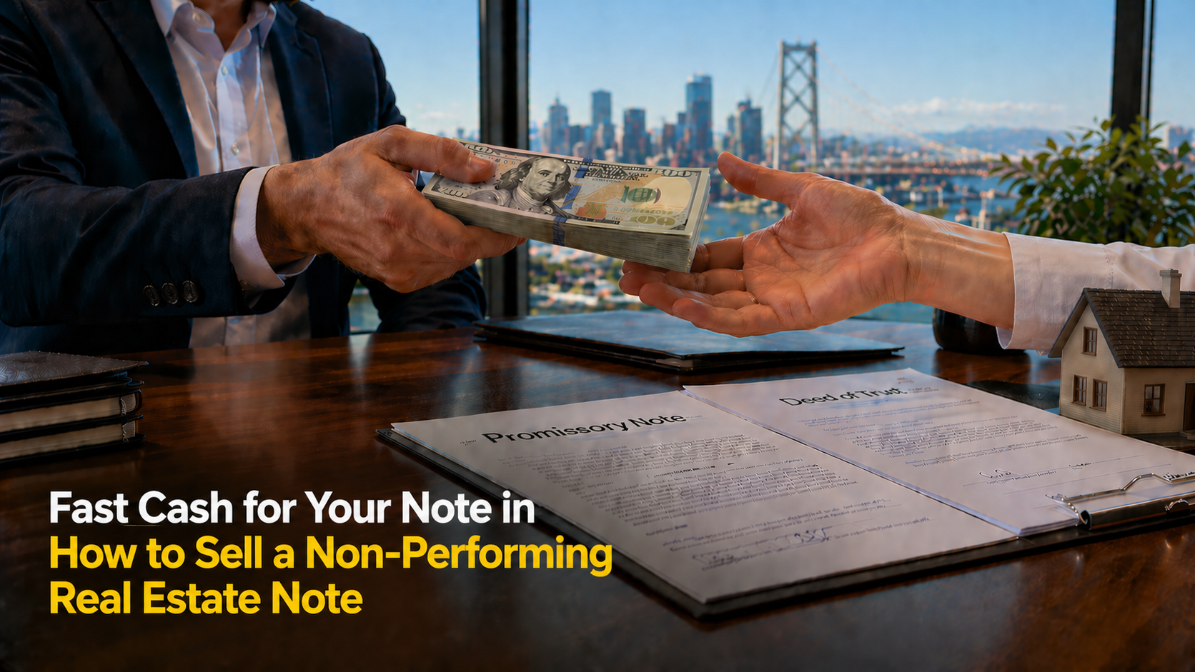 Cash exchange for promissory note and deed of trust selling non-performing note Malibu CA.