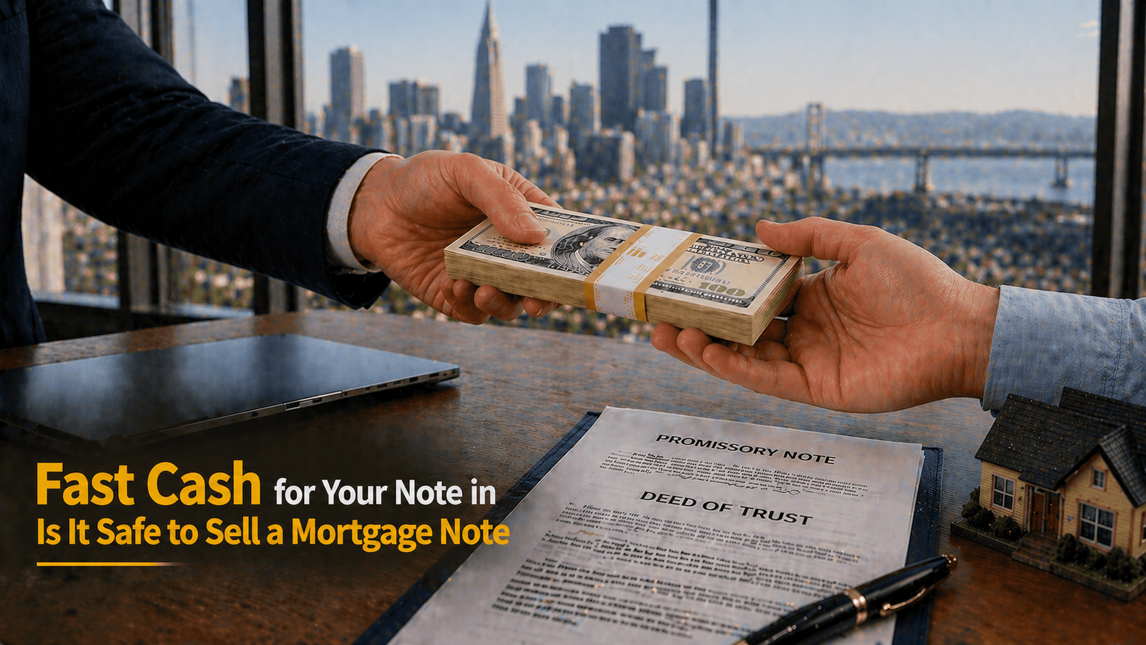 Cash exchange for promissory note and deed of trust safe mortgage note sale Malibu CA.