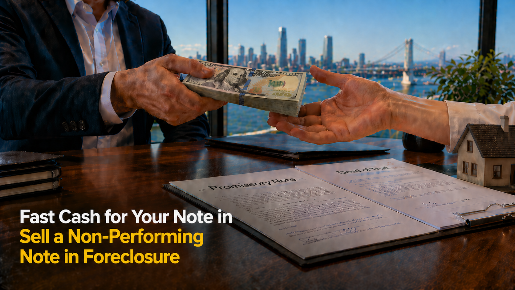 Cash exchange for promissory note and deed of trust selling foreclosure non-performing note Malibu CA.