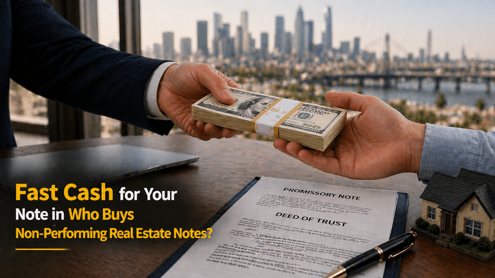 Cash exchange for promissory note and deed of trust non-performing note buyers Malibu CA.